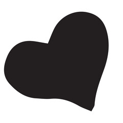 Heart shape icon over white background