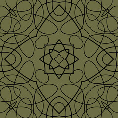 Obraz premium Seamless geometrical tile pattern, symmetric print.