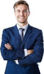 Businessman standing with arms crossed