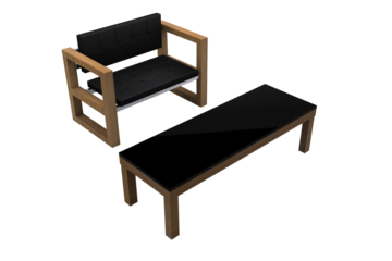 Composite image of table and chair