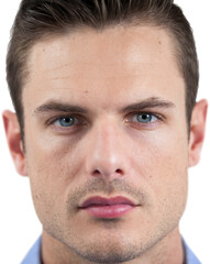 Obraz premium Man wearing contact lens