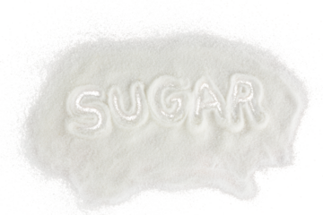 Sugar spread and written text
