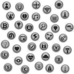 Vector set of different icons