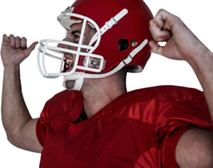 Rugby player cheering