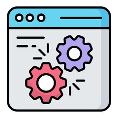 Web Services Line Color Icon