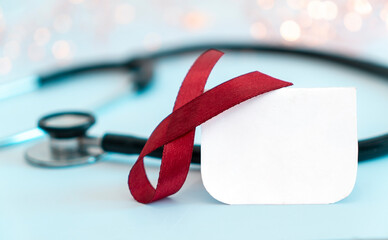 Cesarean Awareness Month image, Blank white tag with statoscope