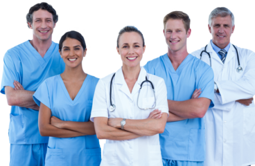 Portrait of confident doctors and surgeons