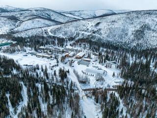 Chena Hot Springs Alaska Aerial