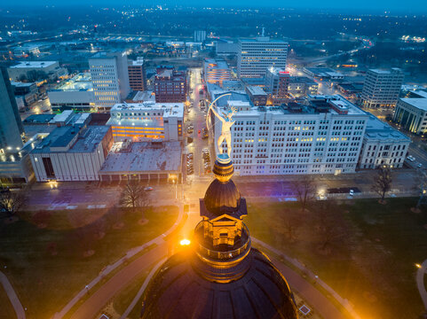 Topeka Cansas Capital Aerial