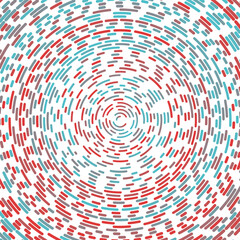 Radial stroke pattern. Abstract line circles, design elements. Vector illustration with editable strokes. Black and white,