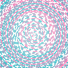 Radial stroke pattern. Abstract line circles, design elements. Vector illustration with editable strokes. Black and white,