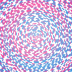 Radial stroke pattern. Abstract line circles, design elements. Vector illustration with editable strokes. Black and white,