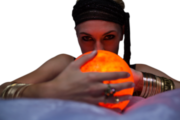 Fortune teller forecasting the future