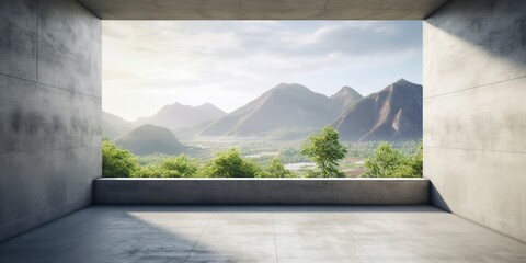 Beautiful modern terrace concept by generative ai