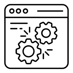 Web Services Outline Icon