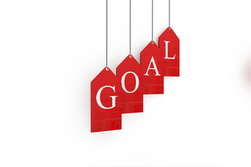 Obraz na płótnie Canvas Red goal tags