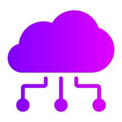 cloud service gradient icon