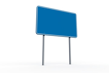 Blue billboard sign