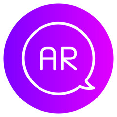 augmented reality gradient icon