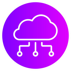 cloud service gradient icon