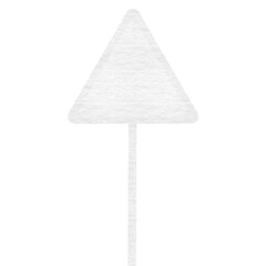 Blank road sign over white background