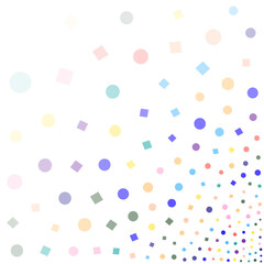 Festival seamless pattern with confetti. Repeating background, vector illustration with different shapes