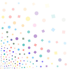 Festival seamless pattern with confetti. Repeating background, vector illustration with different shapes
