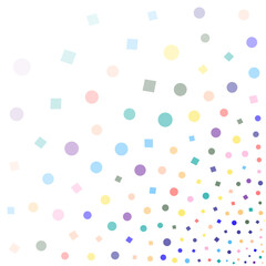 Festival seamless pattern with confetti. Repeating background, vector illustration with different shapes