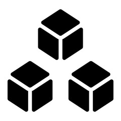 cube glyph icon