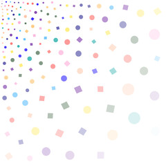 Festival seamless pattern with confetti. Repeating background, vector illustration with different shapes