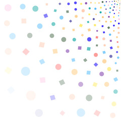 Festival seamless pattern with confetti. Repeating background, vector illustration with different shapes
