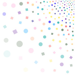 Festival seamless pattern with confetti. Repeating background, vector illustration with different shapes
