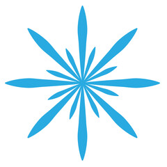 Delicate digital blue snowflake design