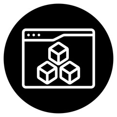 3d programming glyph icon