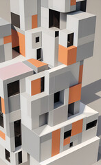 Fototapeta premium abstract architectural background created with Generative Al technology