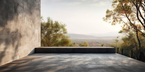 Beautiful modern terrace concept by generative ai