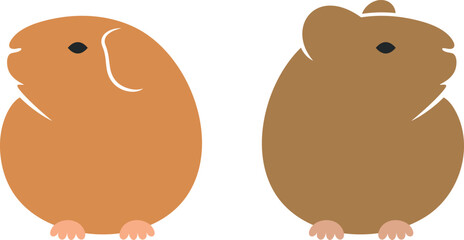Guinea pig logo. Isolated guinea pig on white background