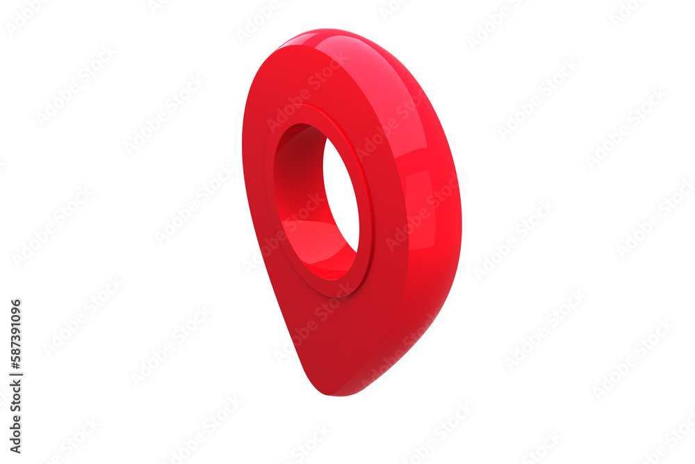 Poster red navigation marker