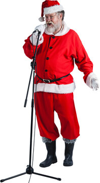 Santa Claus singing Christmas songs