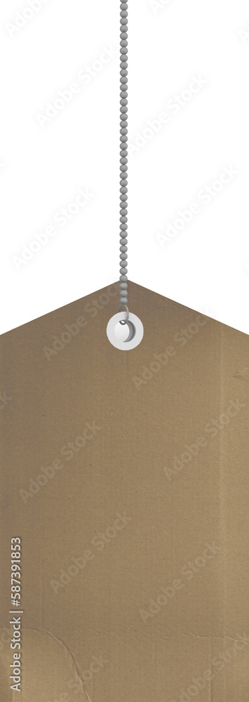 Poster digitally composite image of brown color price tag