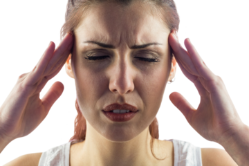 Woman having headache