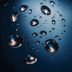 Visible drops of water, generative ai, ai, generative