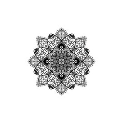 flower mandala ornament of spirituality. Decoration pattern oriental style	