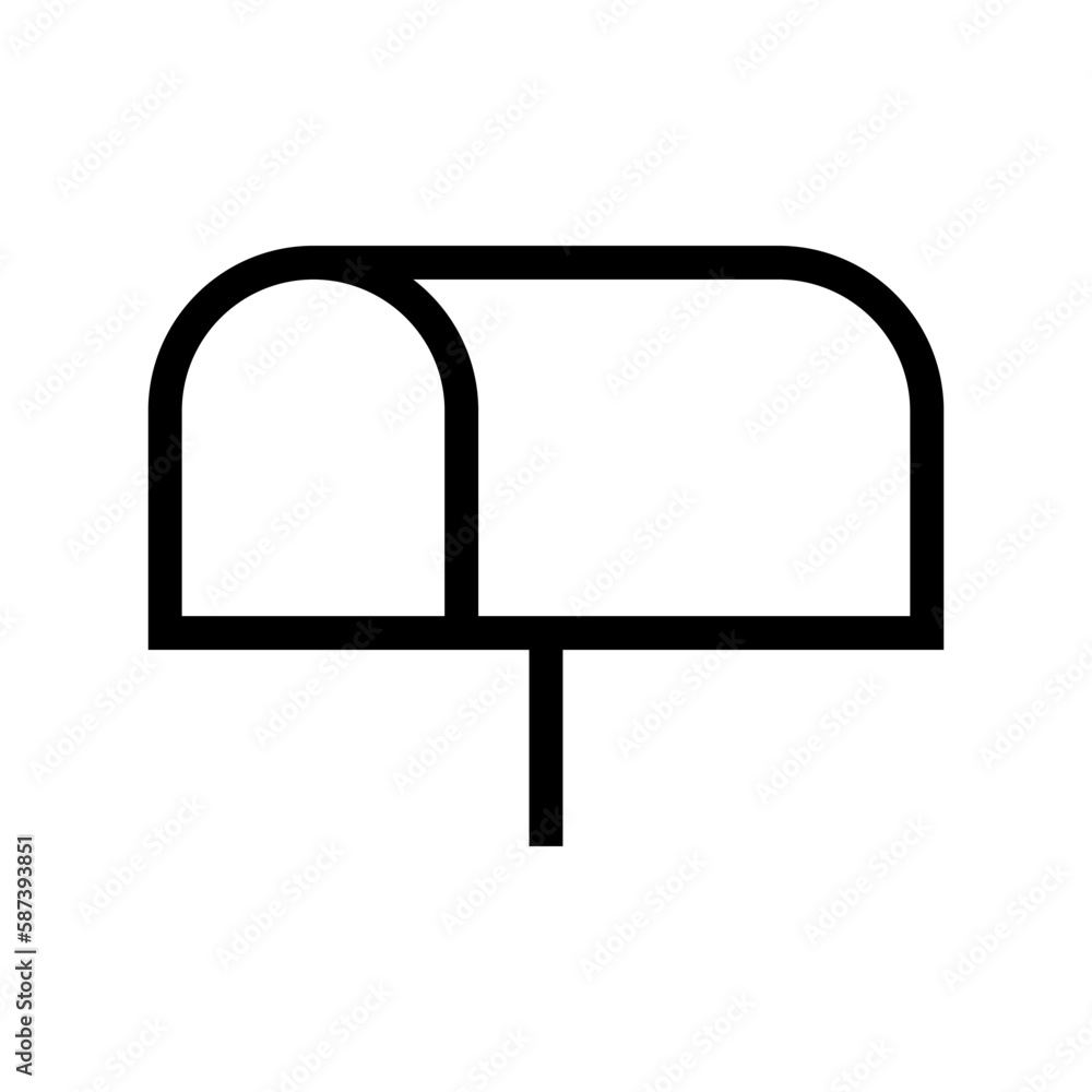 Poster simple mailbox icon. post box. vector.
