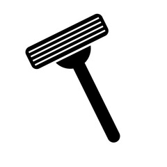 Shaving silhouette icon. Razor. Vector.