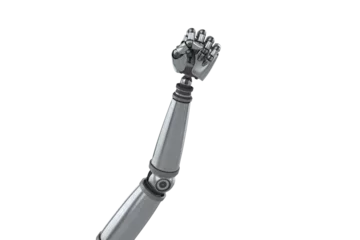 Gardinen Digital image of robot hand with clenching fist © vectorfusionart