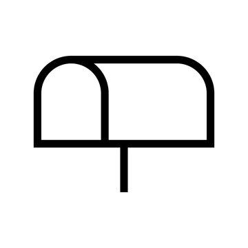 Simple mailbox icon. Post box. Vector.