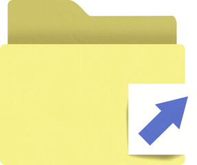 Illustrative image of file icon with arrow symbol