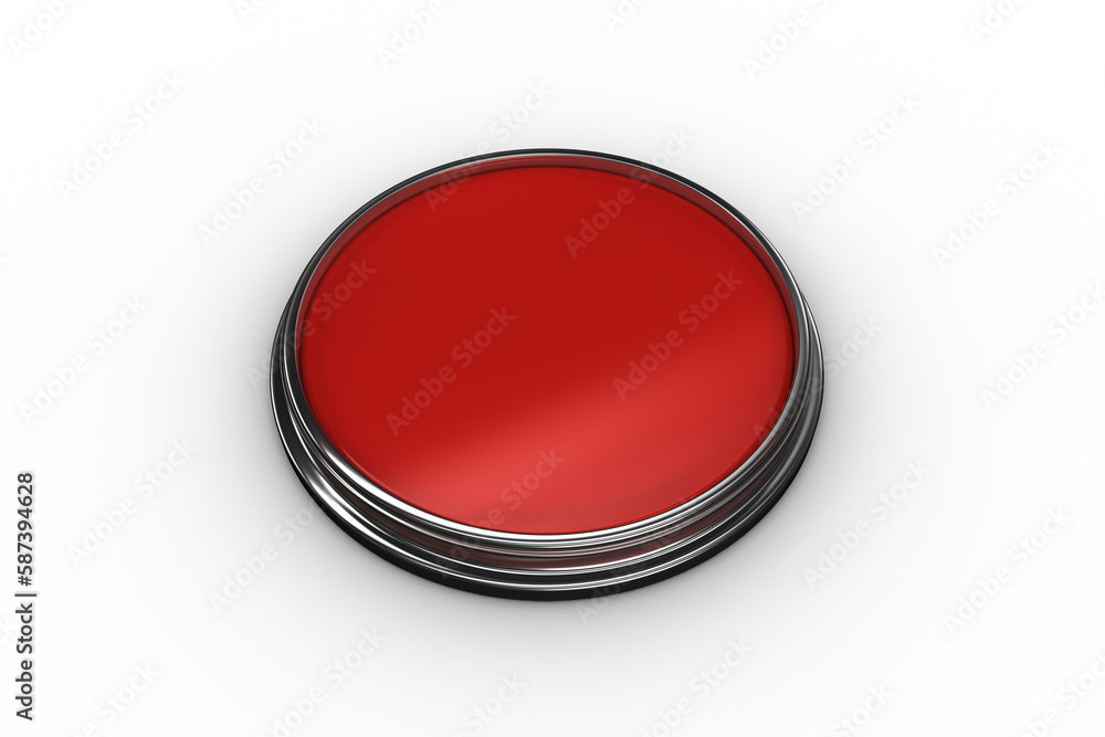 Poster digitally generated red push button