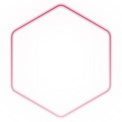 Basic shape neon background. Electric geometric shape with light flare glow on transparent. Shining logo border design for casino night club disco rave party in 1980 style vector illustration